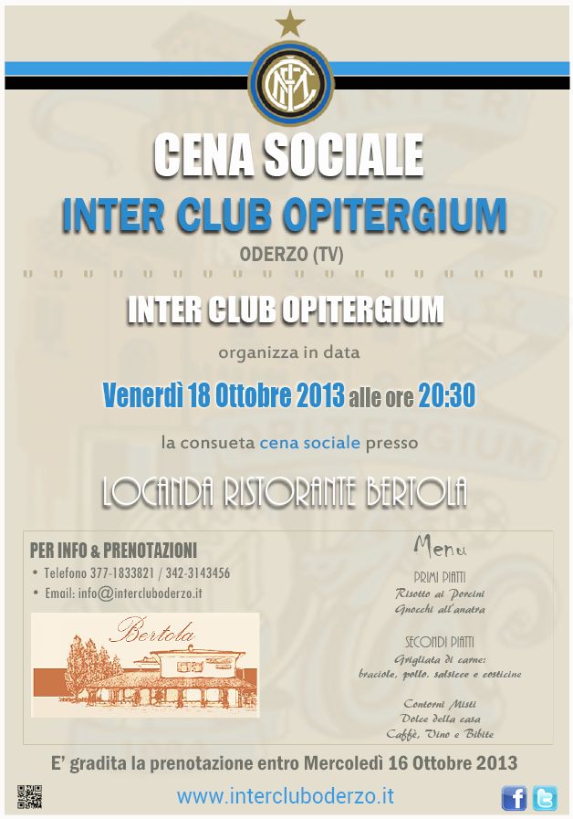 locandina cena sociale inter club opitergium