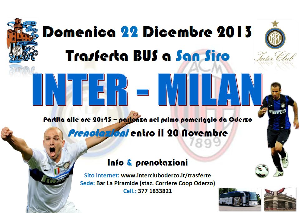 Trasferta Inter - Milan 22 Dicembre 2013 - Inter Club Opitergium