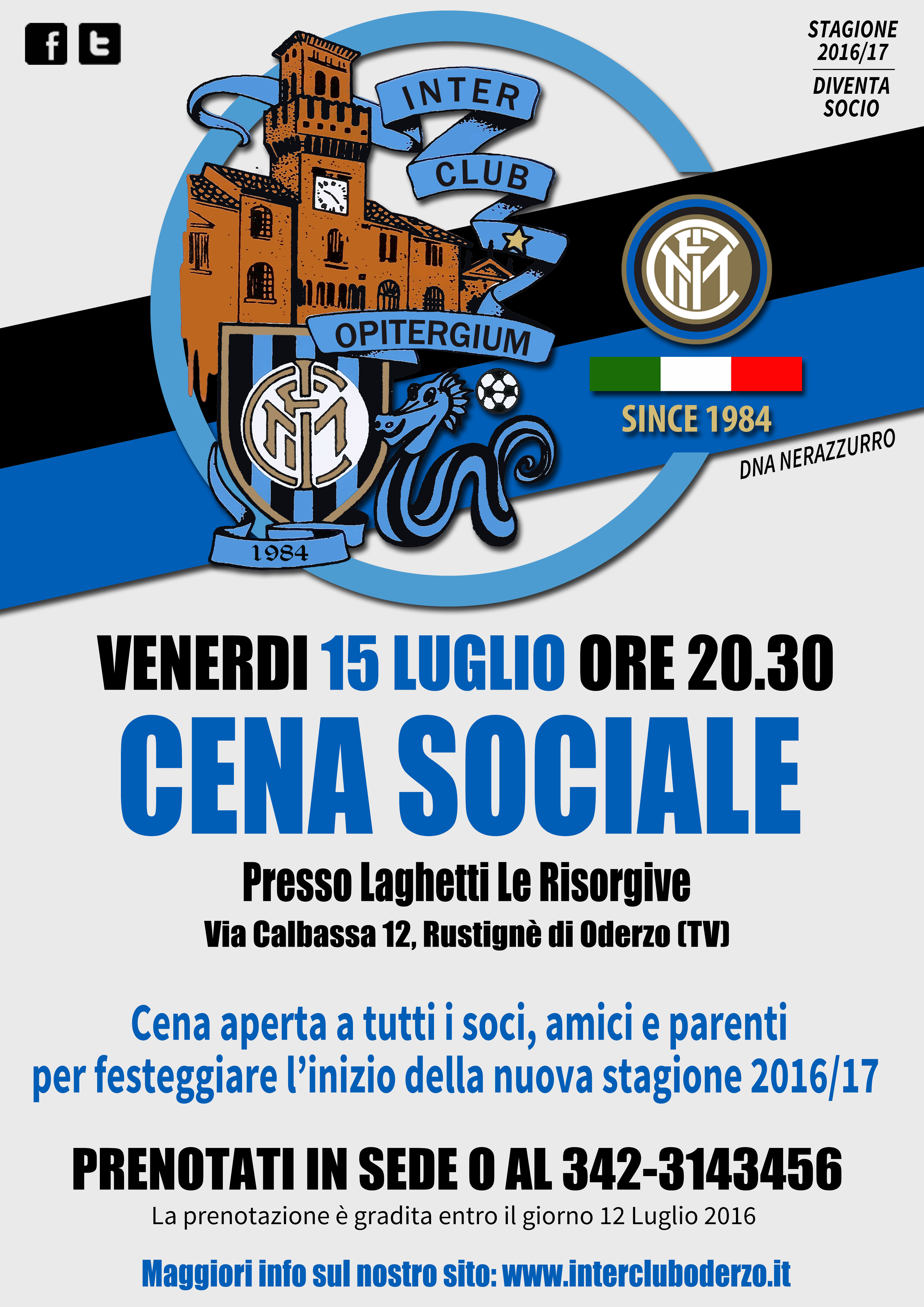 locandina cena sociale inter club 2016-17